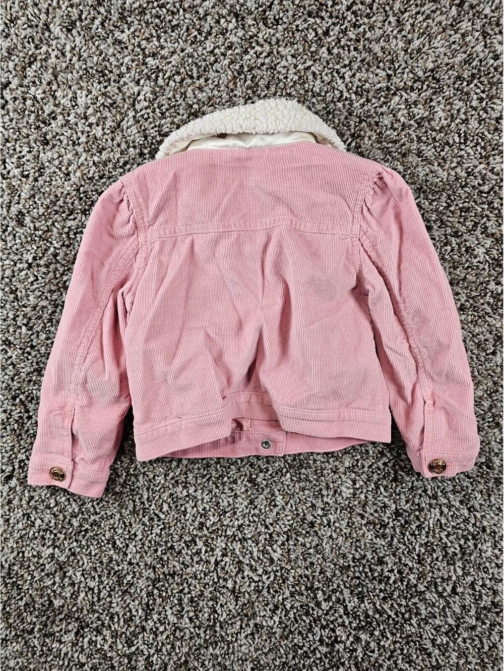 OshKosh B'gosh 2T pink corduroy jacket with a white faux shearling collar
